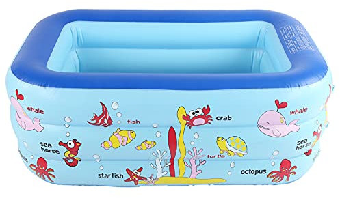 Piscine gonflable pour enfants - 130 x 85 x 55 cm - Piscine familiale Lounge - Centre de jeu d'eau pour l'intérieur et l'extérieur
