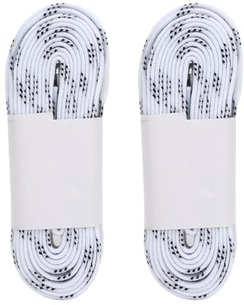 YUMILI 2 Paar Gewachste Eishockey Schnürsenkel, Eng Gewebter Polyester-Baumwoll-Mix für Trockene Schlittschuhe - Geeignet für Eishockey, Inline Skates & Rollschuhe