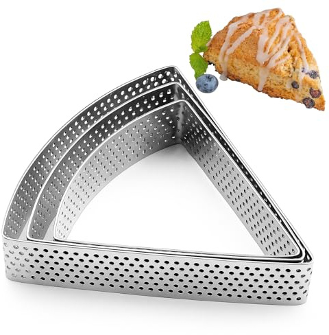 3er-Set Scone-Ausstecher in Dreiecksform, Dreieckiger Keksausstecher für Scones, Set mit gleichseitigen Dreiecks-Ausstechern, Ideales Backwerkzeug für Scones, Gebäck und Desserts