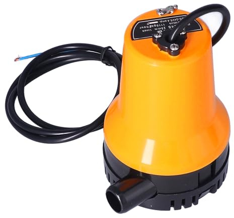 HELEVIA Bomba de Sentina Pequeña, Bomba de Agua Eléctrica de 24 V, 7000 Rpm, 4,2 Metros Cúbicos/hora de Alta Velocidad para Riego por Aspersión de Tierras Agrícolas, Suministro de