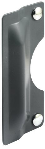 Prime-Line U 9500 Latch Guard Plate Cover – Protect Against Forced Entry, Easy to Install on Out-Swinging Doors – Gray (Single Pack), 3 in. x 7 in.