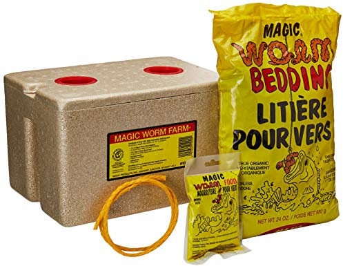MAGIC Bait 1000 Wurmfarm mit Bett- und Futterbox, gelb