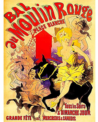Wee Blue Coo Vintage Advert Moulin Rouge Dancers Art Print Poster Wall Decor Kunstdruck Poster Wand-Dekor-12X16 Zoll