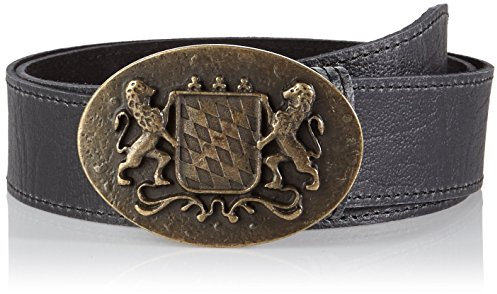 Werner Trachten Unisex Gürtel Trachtengürtel, Gr. 80 cm, Schwarz (schwarz pull up 310)