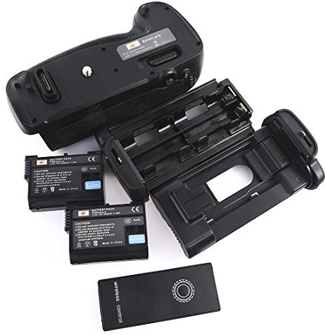 DSTE Telecomando Verticale Batteria Presa Compatibile per Nikon D500 SLR Digital Fotocamera Come MB-D17 con 2-Pack EN-EL15