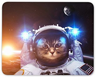 Destination Vinyl Mats L'astronaute de Chat Tapis de Souris Tapis - Chats drôles Joke Maman Soeur Cadeau PC Ordinateur # 8417
