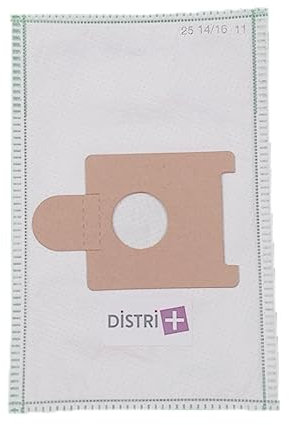 Distri+ - Sac aspirateur Compatible Moulinex Powerpack, BQ1, BQ2, BQ3, Effimax, DJ1, DJ5- Pochette de 5 Sacs Microfibre