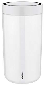 Stelton To-Go Click - Thermobecher, doppelwandige Isolierflasche - Rostfreier, auslaufsicherer Kaffeebecher/Teebecher mit Smart-Click-Deckel - Heiße & kalte Getränke - 0,2 Liter, Chalk