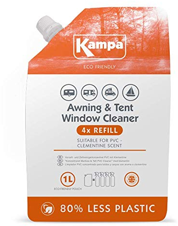 Kampa Eco Friendly Awning & Tent PVC Cleaner 1L Refill Pouch