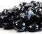 Steingrau 1kg Glasnuggets Korngrößen 17-20mm Shine Schwarz Irisierend