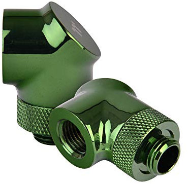 Thermaltake Pacific DIY LCS G1/4 90 Grad Adapter Fitting, Grün – 2 Stück – CL-W052-CU00GR-A