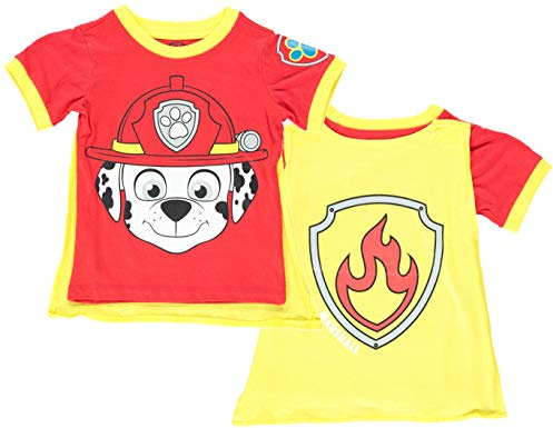 Nickelodeon Paw Patrol Ringer T-Shirt (3T, Marshall/Cape)