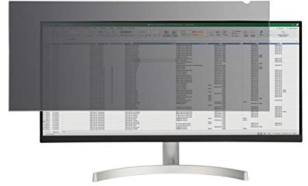 StarTech.com Monitor Privacy Screen for 34 inch Ultrawide Display - 21:9 Widescreen - Computer Screen Security Filter - Blue Light Reducing Protector - Matte/Glossy - +/-30 Degree (PRIVSCNMON34W)