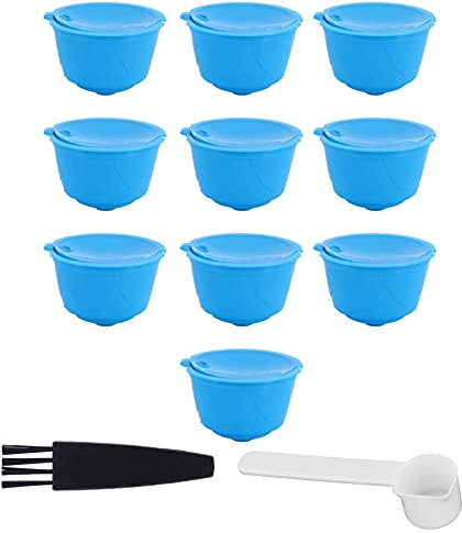 Nachfüllbare Kaffeekapsel-Filterbecher-Kit Wiederverwendbare Kapseln aus Edelstahl mit Wiederverwendbaren Deckeln Kompatibles Zubehör für die DOLCE GUSTO Kaffeemaschine(3#)