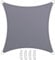 Teynewer Sun Shade Sail Square 2x2m Waterproof Shade Sail for Outdoor Garden Patio Party 98% UV Block Sunscreen Awning Canopy Sunsail with Free Rope, Light Grey