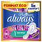 Always Platinum Serviettes Hygiéniques, Taille 1, Normal, 96 Serviettes Avec Ailettes, Flux Légers Jour, Format Eco, Douces et Flexibles, Super Absorbantes et Ultra Fines