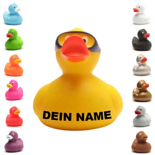 Badeente - personalisierbar (Taucher Ente)
