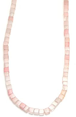 Natural Stone 4×4mm Square Cube Rose Quartz Gemstone Loose Beads Crystal Energy Healing Power for Jewelry Making Power Beads 15