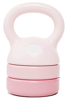 Adjustable Kettlebell Set 5.4kg/12lbs - Strength Training Kettle Bell Weight for Men/Women Home Gym - 4 Different Settings 2.3/3.6/4.1/5.4kg (Pink)