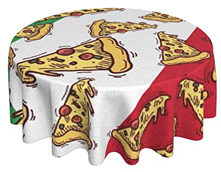 Gartentischdecke Pizzastück Italien Flagge Italienisches Essen.Jpg Wasserdicht Tischtuch Pflegeleicht Tischdecke 152Cm Für Camping Indoor Outdoor