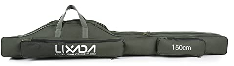 Angelzubehör-Tasche,KOCAN 100 cm/130 cm/150 cm Angeltasche,tragbar,zusammenklappbar,für Angelruten,Rollen,Angelruten-Ausrüstung,Tackle-Werkzeug,Tragetasche,Träger,Reisetasche,Aufbewahrungstasche,Organ