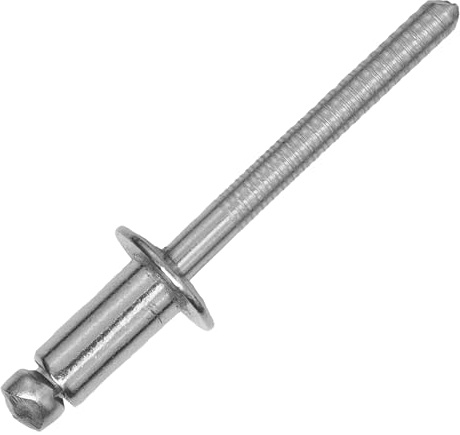 50 Stück Blindnieten 6,4 x 10 mm Flachkopf V2A | DIN 7337 | Popnieten | Zugdornnieten | Techtanium