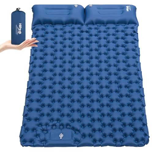 HiiPeak isomatte selbstaufblasend 2 Personen 120x200, luftmatratze Camping doppelt iso campingmatte für Zelt Ultraleicht mit kopfkissen