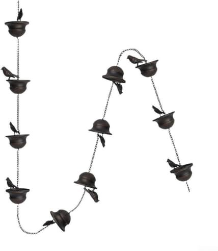 Zarte Eisen-Vogel-Regenkette für den Außenbereich verbessert Ihr regnerisches Tageserlebnis