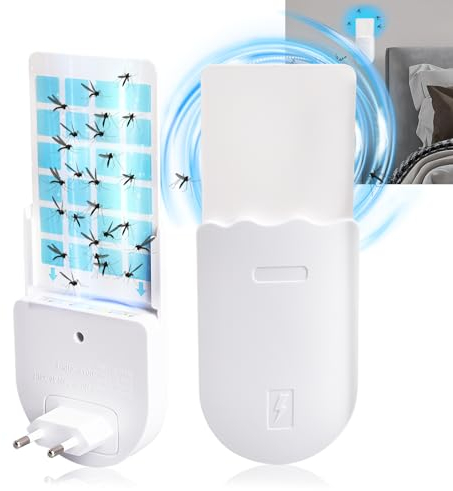 Klebe-Fliegenfalle für Innenbereich, Plug-in-Blaulicht-Insektenfalle, Klebe Fliegenfalle Steckdose, Mückenschutz Steckdose, Klebefalle Sticker,Klebrige Fängerfallen für Obstfliegen