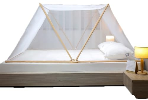 Mückennetz Faltbares Moskitonetz 100x190CM 160x190CM Praktisch Atmungsaktiv Keine Installation Sommer-Betthimmel-Moskitonetz Bettwäsche ( Color : A , Size : 80x190CM )