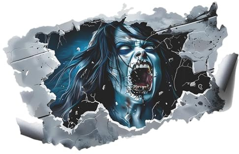 Geteawily Pegatinas de suelo de zombies, pegatinas de pared de zombies | Decoración adhesiva de pared de Halloween | Pegatinas de suelo de Halloween, calcomanías de pared para sala de estar, pegatinas