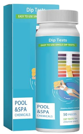 Pool And Spa Test Strips | 50 Spa Test Strips | Swimming Pool Test Strips | Hot Tub Test Strips | Pool Water Test Strips | Effortless Use For Swimming Pools