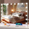 halumao Schminkspiegel mit Beleuchtung, 80×60cm Hollywood Spiegel mit 18 Dimmable Bulbs, 3 Color Modes, Adapter Plug, Tabletop or Wall Mounted Mirror for Bedroom