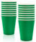 MORAINJAY 16 vasos de fiesta, vasos de papel verde para cumpleaños, vasos de cumpleaños de 250 ml, decoración de mesa de color sólido para fiestas, bodas, picnics, suministros de fiesta verdes para 16
