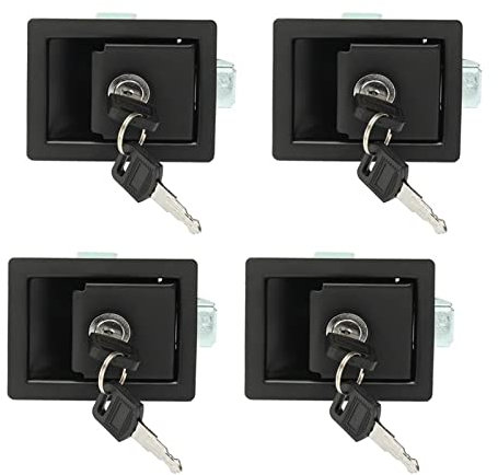 Camper/RV RV Camper Car Entry 4pcs Manija de la cerradura de la puerta Aleación de aluminio con llaves Kit de seguridad Antirrobo Caravana Cerraduras de puerta mecánicas Para autocaravana Caravana Acc