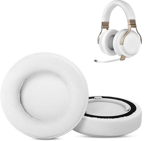 HAIZEEN Ohrpolster Kompatibel mit Corsair Virtuoso RGB Wireless SE Gaming Headset Ohrpolster Ersatzkissen (Proteinleder/Memory-Schaum)(Weiß)