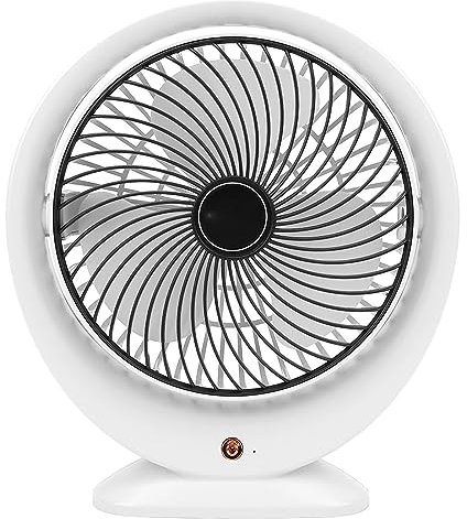HELEVIA Ventilatore d'aria ricaricabile USB, potente ventilatore per camera da letto, desktop, viaggi, campeggio