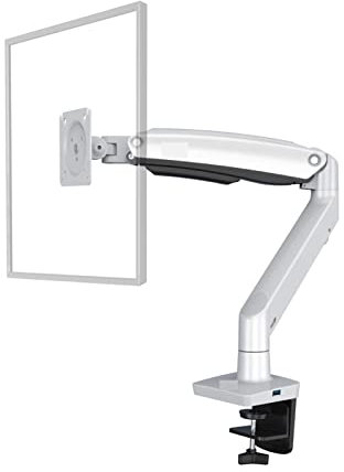 Monitor Arm, F100A Gas Spring Arm 22-35 Inch Screen Desktop Monitor Holder 360 Rotate 3-12kgs Monitor Mount Arm With USB 3.0 Port,Increased Load Capacity(Silver)