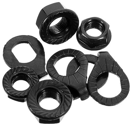 BESPORTBLE Iron Washers Kit Hanger Axle Nuts Flange Nuts for Bike Wheel Fixed Washers Kit Fastening for Bike for Bicycles