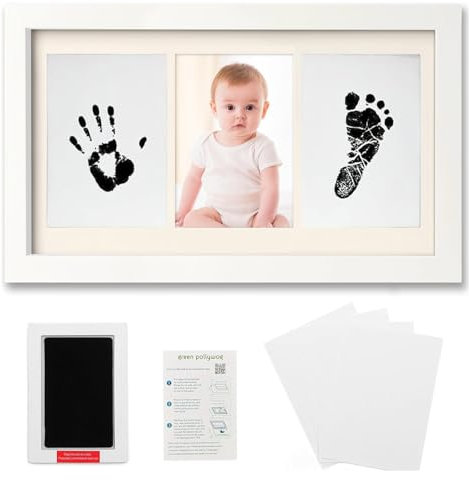 Baby Fussabdruck Set,Baby Handabdruck Und Fußabdruck Set,Clean Touch Stempelkissen Baby Hand Und Fuß Für Neugeborene, Handabdruck Baby Bilderrahmen,Fußabdruck Baby, Baby Dusche Baby Abdruckset