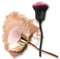 Eitonbu Lot de 2 pinceaux de maquillage en forme de rose, pinceau anti-cernes super doux, pinceau de maquillage, pinceau à poudre et blush pour le maquillage quotidien, poussière de nail art, poudre