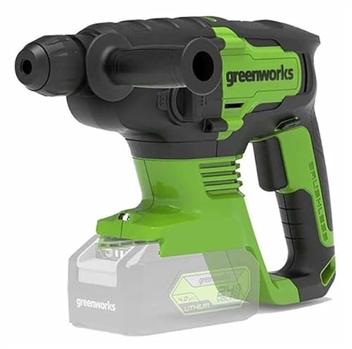Greenworks 24 V Brushless Perceuse À Percussion 1.2 Joule Outil Rotative sans Fil Sds Plus Heavy Duty 4 Modes Sélecteur Poignée Antivibratoire Intégré LED Light Impact Energy