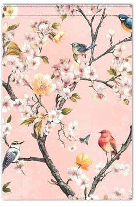 Florals Orchidee Vögel Rosa Outdoor Flaggen Banner Outdoor für Garten Dekoration 30,5 x 45,7 cm doppelseitig