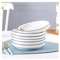 NEBE Piatti Moderni Piatto da antipasto in ceramica Piatto da snack Piatto da contorno bianco da 7 pollici Snack Pasta Cucina Zuppa Piatto in ceramica Servizio Piatti