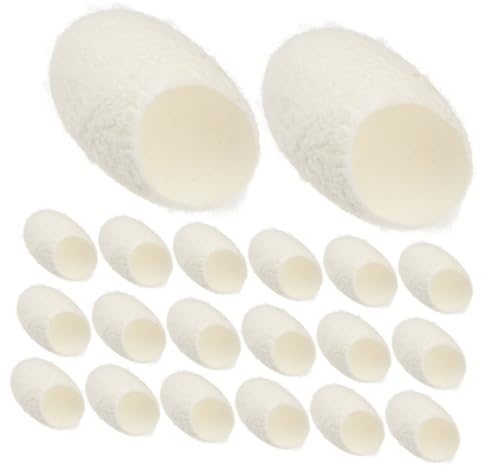 Naturseidenbälle aus Seide für Gesichtsreinigung Weiß | Mitesserentfernung und Peeling, für Hautpflege Anwendungen, Praktische 100 Stück-packung