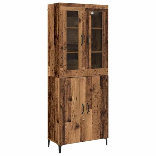 vidaXL Tall Home Furnishing Wardrobe - Versatile piece to decorate your living room with rectangular design and modern shelves. Standalone stand alone furniture