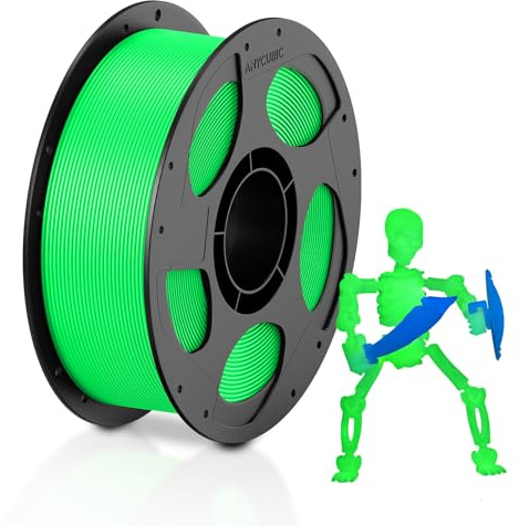 ANYCUBIC Glow in The Dark Filament, Hohe Helligkeit, Grün im Dunkeln | Widerstandsfähig, Vielseitige Einsatzmöglichkeiten, Intelligente Identifikation