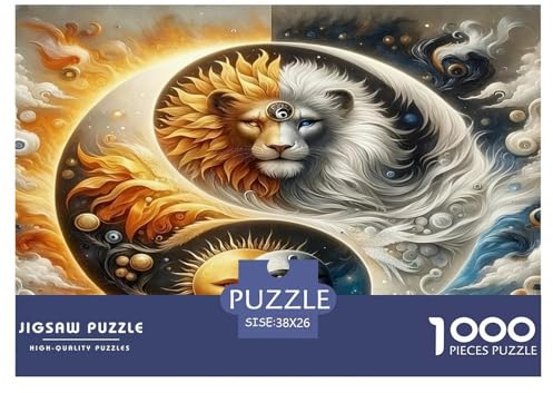 Yin-Yang Puzzles 1000 Teile Schwer Puzzle Spielzeug Lernspiel Impossible Herausforderungsspielzeug Für Erwachsene Kinder 38x26cm/1000pcs