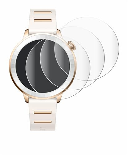 Savvies 4 Stück Full-Screen Schutzfolie für Oppo Watch X3 Mini Full-Cover Displayschutz-Folie, 3D Curved, Transparent, Anti-Fingerabdruck