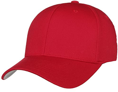 Original Flexfit Cap, red (Größe S/M), Schirmunterseite silbergrau